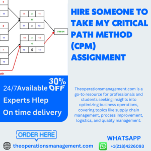 Hire Someone To Take My Critical Path Method (CPM)  Assignment